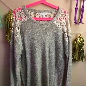 Grey Forever 21 plus size sweater